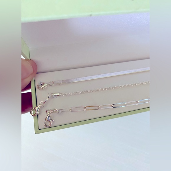 Mia Fiore Sterling Silver Link Rope Chain Bracelet Set of 3 Brand New - Picture 4 of 7